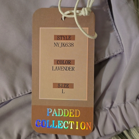 Cisono Lavender Zipp-Up Crop Jacket Sz Large - Picture 6 of 10